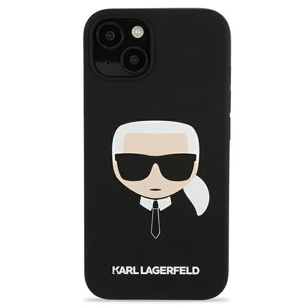 KARL LAGERFELD Apple iPhone 13 Mini Silicone Case Karl`s Head Black Hardcase